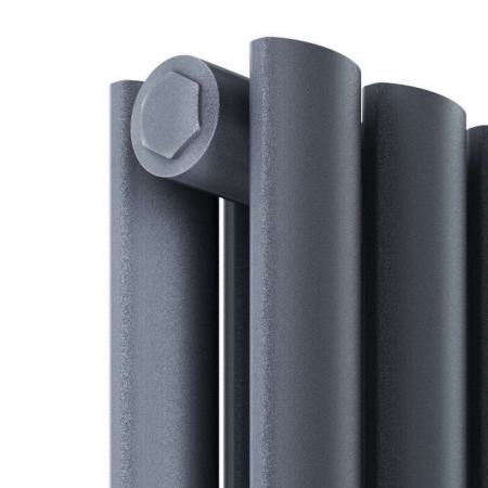 APEX60-41D-A Scudo Apex 600 x 413mm Horizontal Double Designer Radiator in Anthracite Double Panel Design