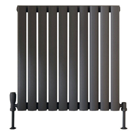 Scudo Apex 600 x 590mm Horizontal Single Designer Radiator in Anthracite