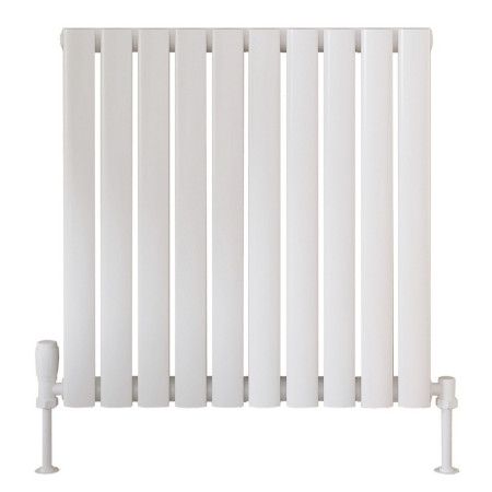 Scudo Apex 600 x 590mm Horizontal Single Designer Radiator in White