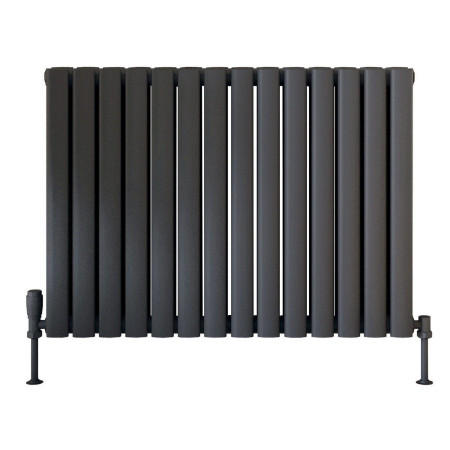 Scudo Apex 600 x 826mm Horizontal Double Designer Radiator in Anthracite
