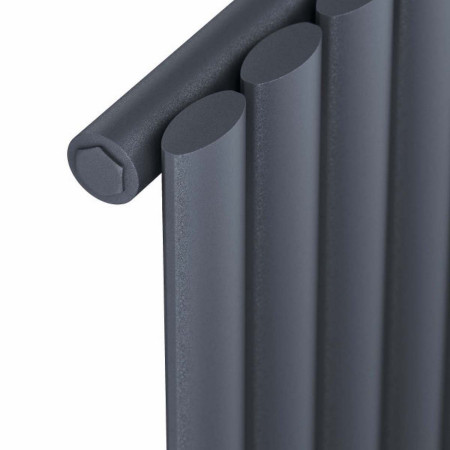 APEX60-94S-A Scudo Apex 600 x 944mm Horizontal Single Designer Radiator in Anthracite Single Panel Cut Out