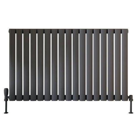 Scudo Apex 600 x 944mm Horizontal Single Designer Radiator in Anthracite