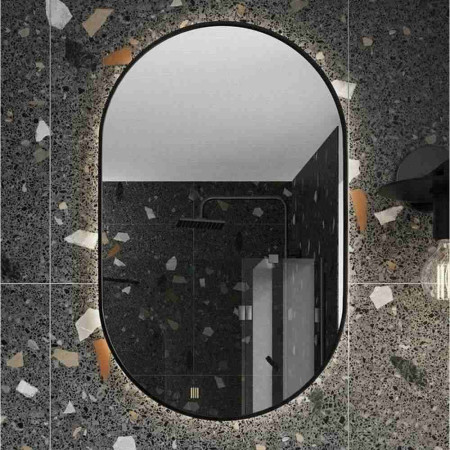 Scudo Aubrey 500 x 800mm LED Mirror in Black