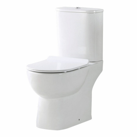 BELINI001/BELINI002/999-SEAT-SLIM Scudo Belini Rimless Open Back Pan with Cistern and Soft Closing Seat (1)