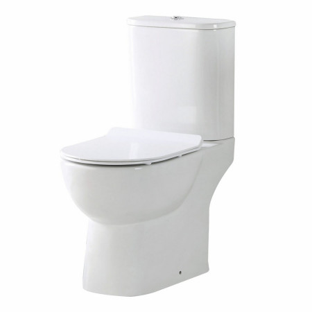 Scudo Belini Rimless Open Back Pan with Cistern and Soft Closing Seat