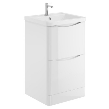 Scudo Bella 500mm Floorstanding Vanity Unit with Basin in High Gloss White