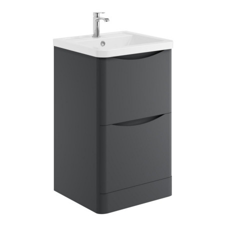 Scudo Bella 500mm Floorstanding Vanity Unit with Basin in Matt Grey
