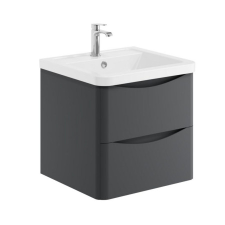 Scudo Bella 500mm Wall Mounted Vanity Unit with Basin in Matt Grey