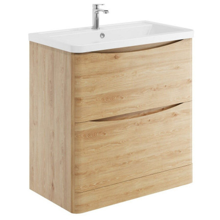 Scudo Bella 800mm Floorstanding Vanity Unit with Basin in Davos Oak