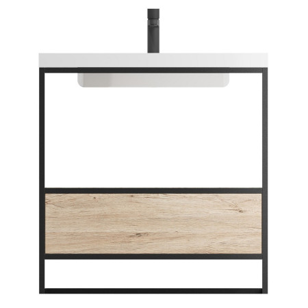 Scudo Boho Floorstanding 800mm Basin with Drawer and Frame Front View