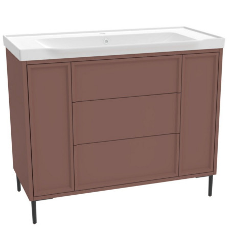Scudo Bota Freestanding 1000mm Vanity Unit and Basin in Earth Red