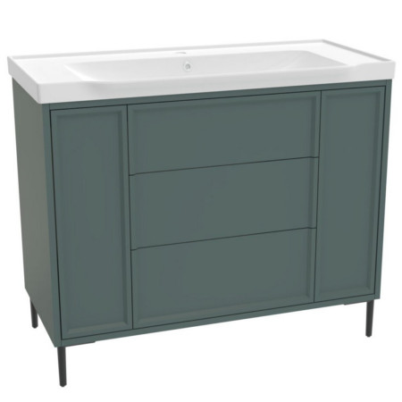 Scudo Bota Freestanding 1000mm Vanity Unit and Basin in Parisian Green