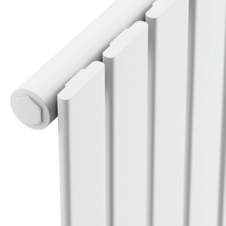 BRAV1600-48S-W Scudo Bravo 1600 x 476mm Vertical Single Designer Radiator in White Panel Design