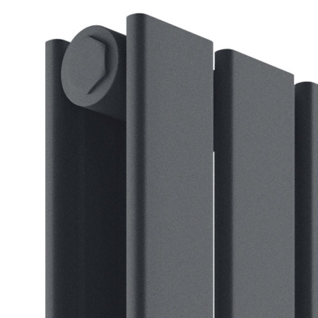 BRAV1800-34D-A Scudo Bravo 1800 x 340mm Vertical Double Designer Radiator in Anthracite Panel Design