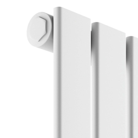 BRAV60-116S-W Scudo Bravo 600 x 1158mm Horizontal Single Designer Radiator in White Panel Design