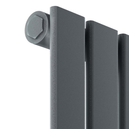 BRAV60-143S-A Scudo Bravo 600 x 1430mm Horizontal Single Designer Radiator in Anthracite Panel Design