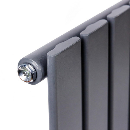 BRAV60-41S-A Scudo Bravo 600 x 410mm Horizontal Single Designer Radiator in Anthracite Panel Design