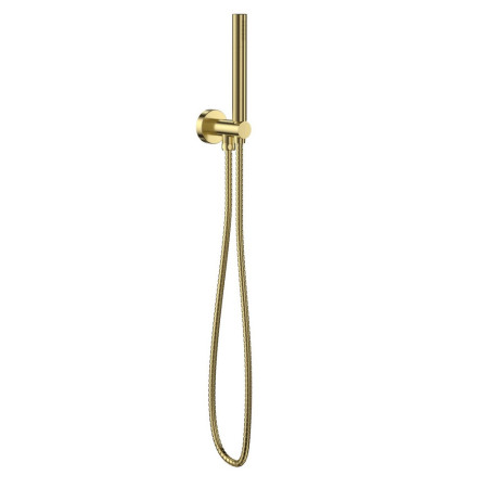 Scudo Brushed Brass Handset with Outlet and Holder