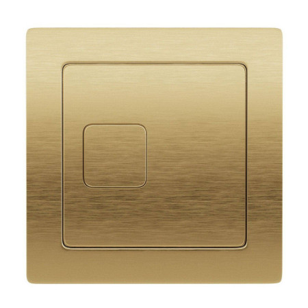 Scudo Brushed Brass Square Dual Flush Button
