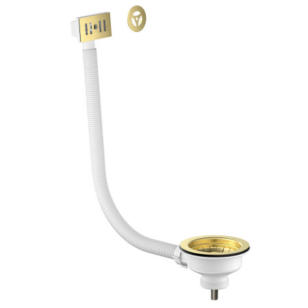 Scudo Brushed Brass Universal Kitchen Sink Waste