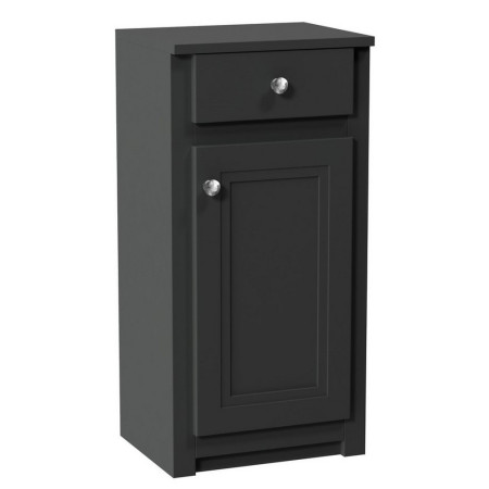 CLASSICA-400-SIDECAB-CHARGREY Scudo Classica 400mm Side Cabinet with Drawer in Silk Charcoal Grey (1)