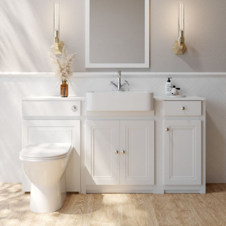 CLASSICA-500-WC-CHWTE Scudo Classica 500mm WC Unit in Silk Chalk White Lifestyle