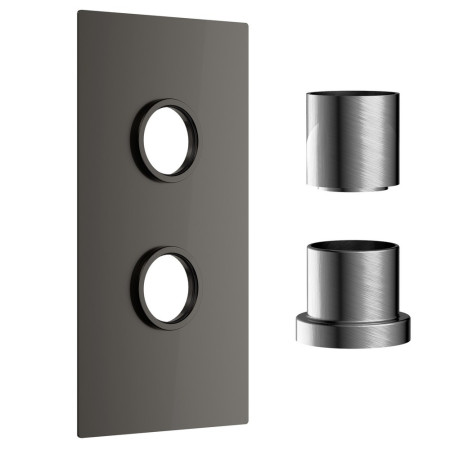 Scudo Concealed One Outlet Shower Valve with Gunmetal Plate