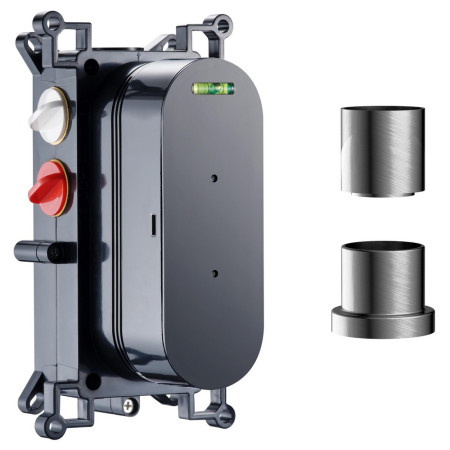 Scudo Concealed One Outlet Shower Valve with Gunmetal Plate with Concealed Body