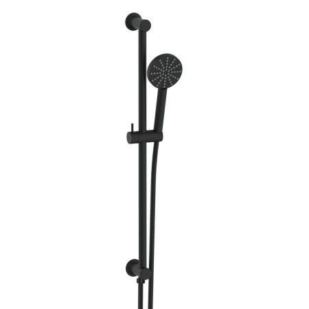 Scudo Concealed Shower Riser Rail in Matt Black