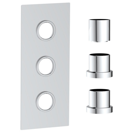 Scudo Concealed Three Outlet Shower Valve with Chrome Plate