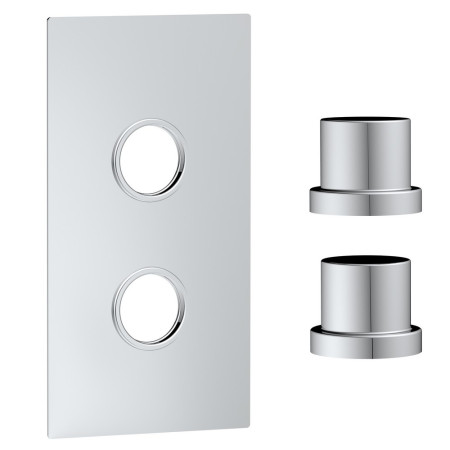 Scudo Concealed Two Outlet Shower Valve with Chrome Plate