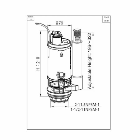 FLUSH-SENSOR Scudo Contactless Flush Sensor Dimensions