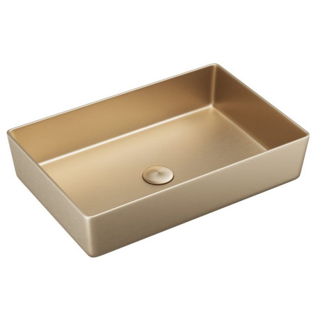 Scudo Core Brushed Brass Metal Countertop Basin