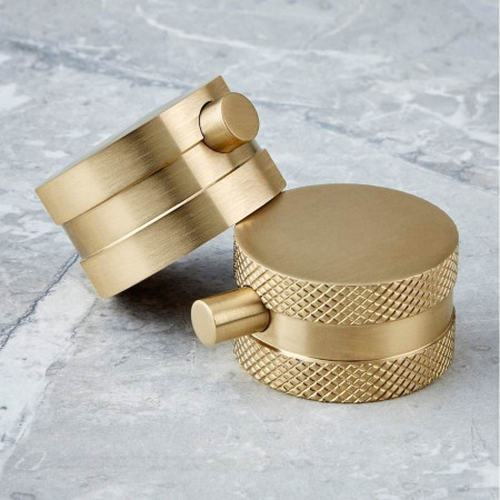 NU-141 Scudo Core Brushed Brass Wall Mounted Bath Shower Mixer Handle Choices