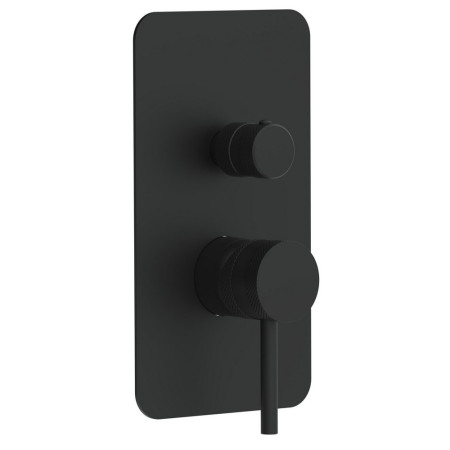 Scudo Core Concealed Manual Dual Outlet Shower Valve in Matt Black