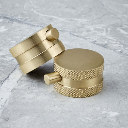 NU-018 Scudo Core Freestanding Bath Shower Mixer in Brushed Brass Handle Choices
