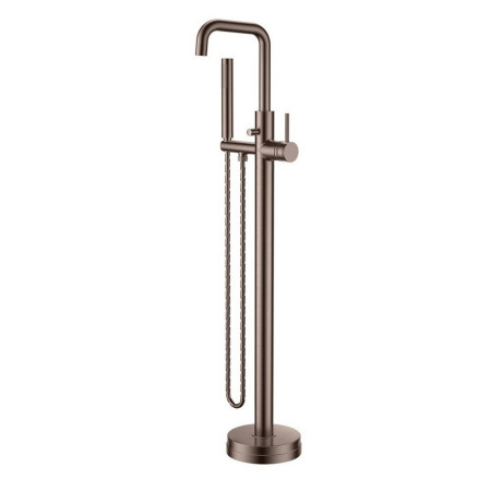 NU-041 Scudo Core Freestanding Bath Shower Mixer in Brushed Bronze (1)