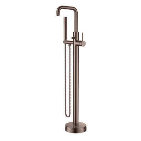 Scudo Core Freestanding Bath Shower Mixer in Brushed Bronze