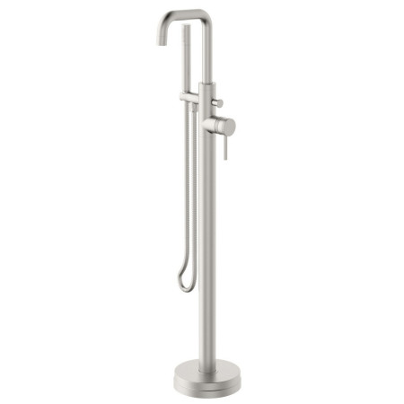 Scudo Core Freestanding Bath Shower Mixer in Brushed Nickel