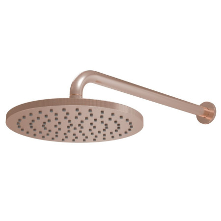 Scudo Core Round Shower Arm and Head in Brushed Bronze