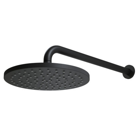 Scudo Core Round Shower Arm and Head in Matt Black
