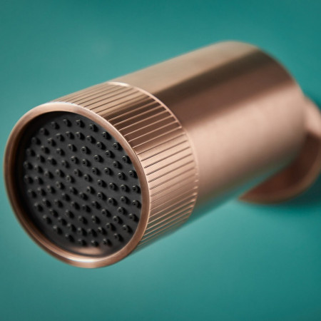 NU-058 Scudo Core Spotlight Shower Head in Brushed Bronze Lifestyle