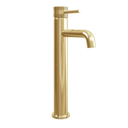 Scudo Core Tall Mono Basin Mixer in Brushed Brass