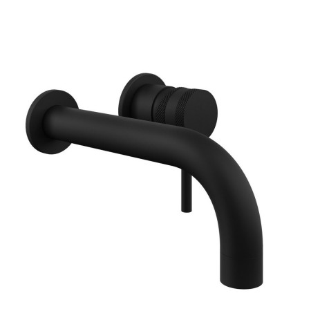 Scudo Core Wall Mounted Basin Mixer Tap in Black