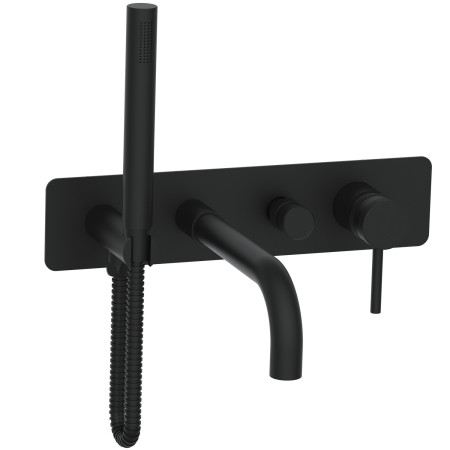 Scudo Core Wall Mounted Bath Shower Mixer in Black