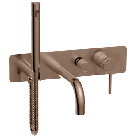 Scudo Core Wall Mounted Bath Shower Mixer in Brushed Bronze