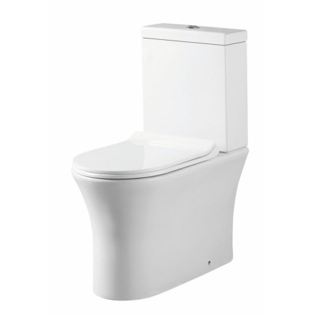 Scudo Deia Rimless Comfort Height Closed Back Pan with Cistern & Soft Closing Seat