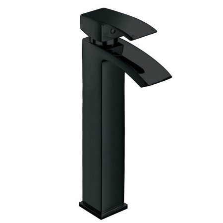 Scudo Descent Tall Mono Basin Mixer in Black
