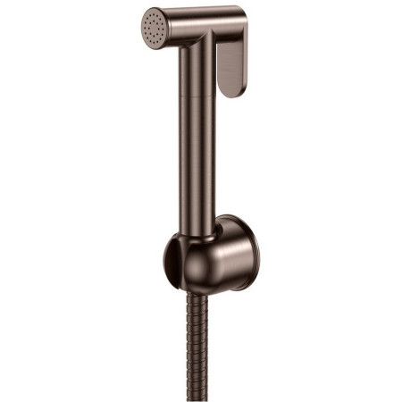 DOUCHE006 Scudo Douche Handset with Flexi Hose and Holder in Brushed Bronze