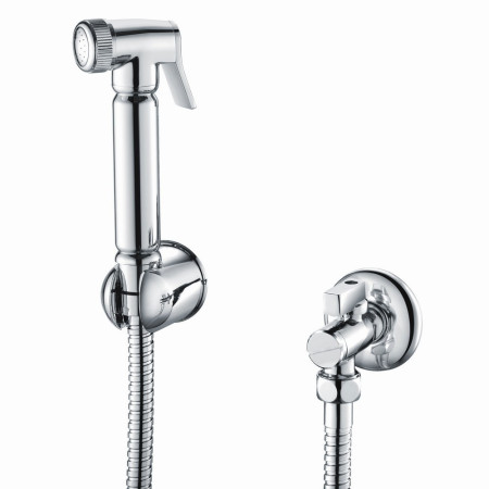 Scudo Douche Handset with Flexi Hose and Outlet Elbow in Chrome